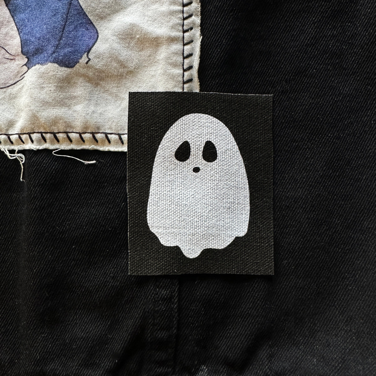 Spooky Ghost &amp; Broom Fabric Patch Set