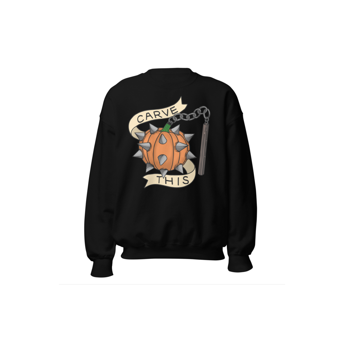Carve This Pumpkin Flail Graphic Sweatshirt