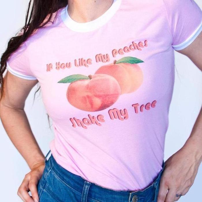 Like My Peaches Graphic Vintage Style Tee-Graphic T-Shirts-ESPI LANE