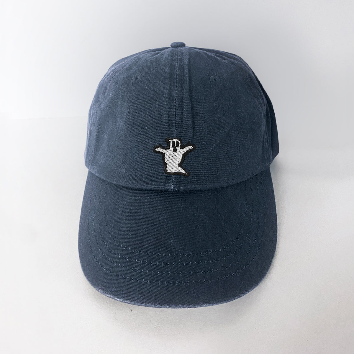 Ghost Embroidered Bat Low Profile Hat