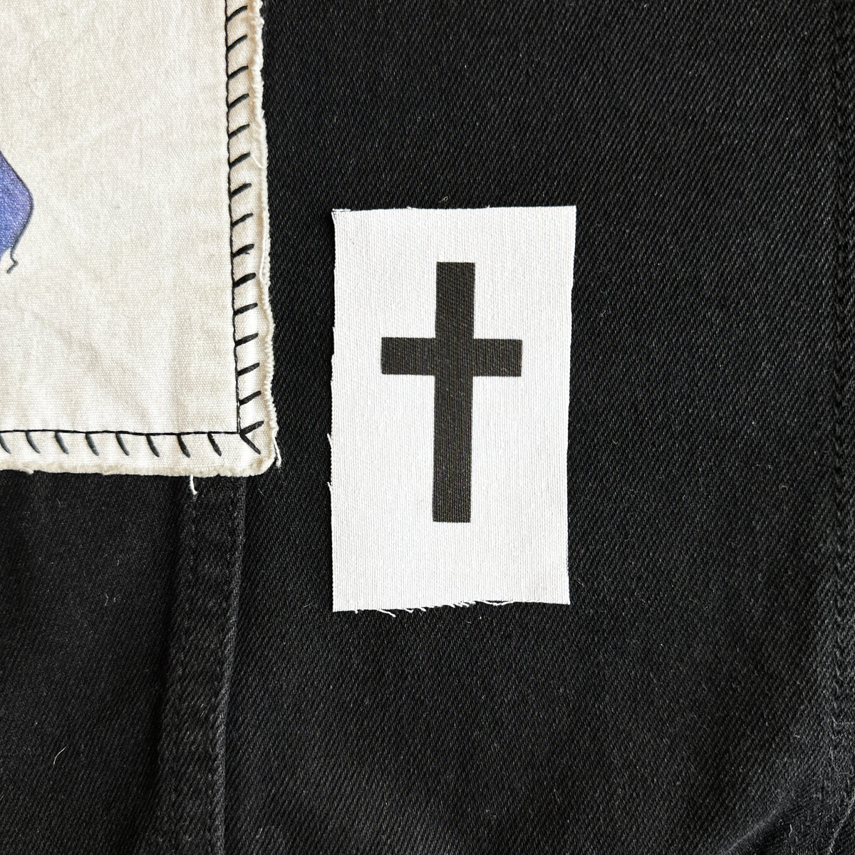 Cross Sew-On Fabric Patch