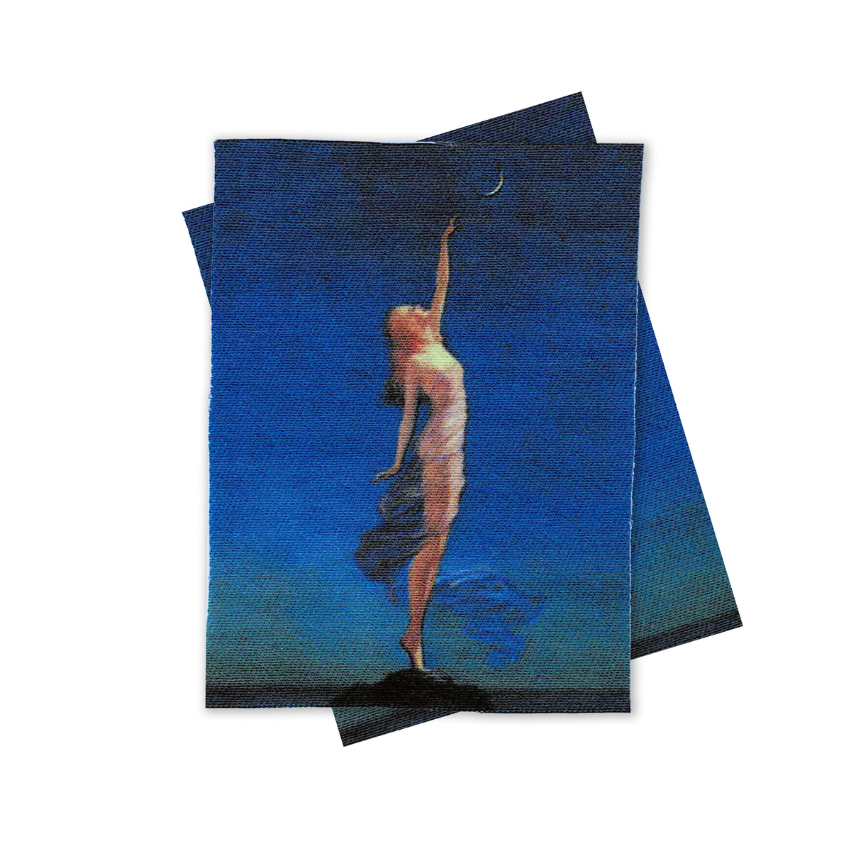 Pin-Up Woman Reaching for the Moon Fabric Patch