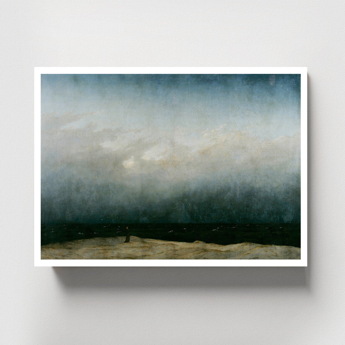 Dark Moody Monk by the Sea Fine Art Print