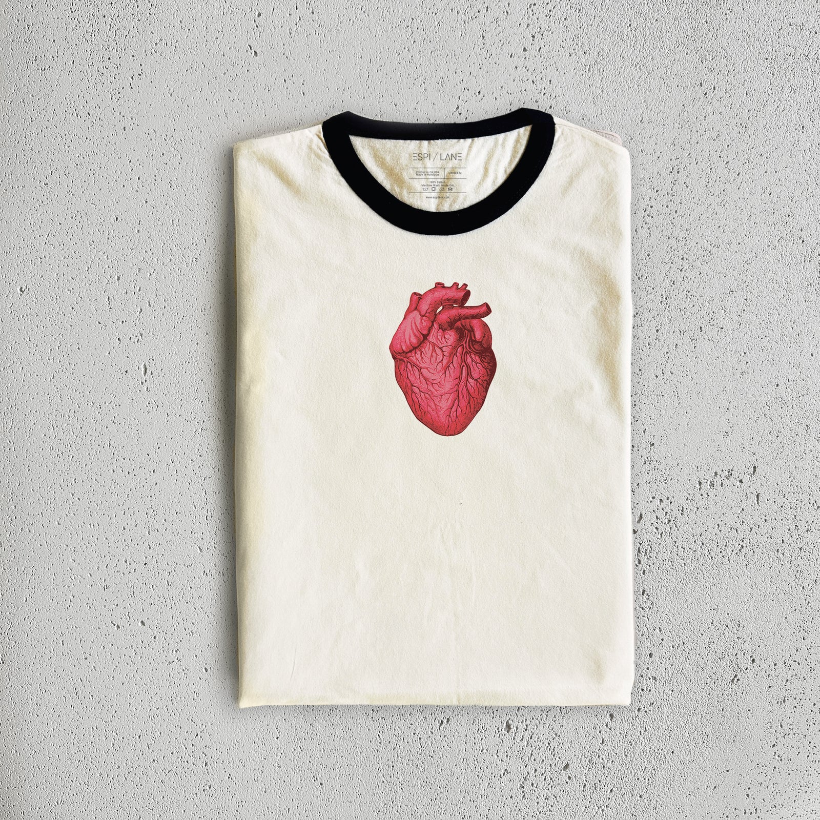 Anatomical Heart Graphic T-Shirt-ESPI LANE