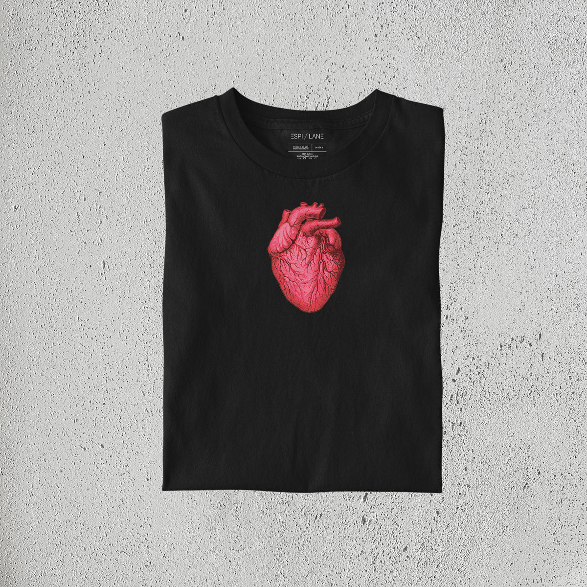 Anatomical Heart Graphic T-Shirt-ESPI LANE