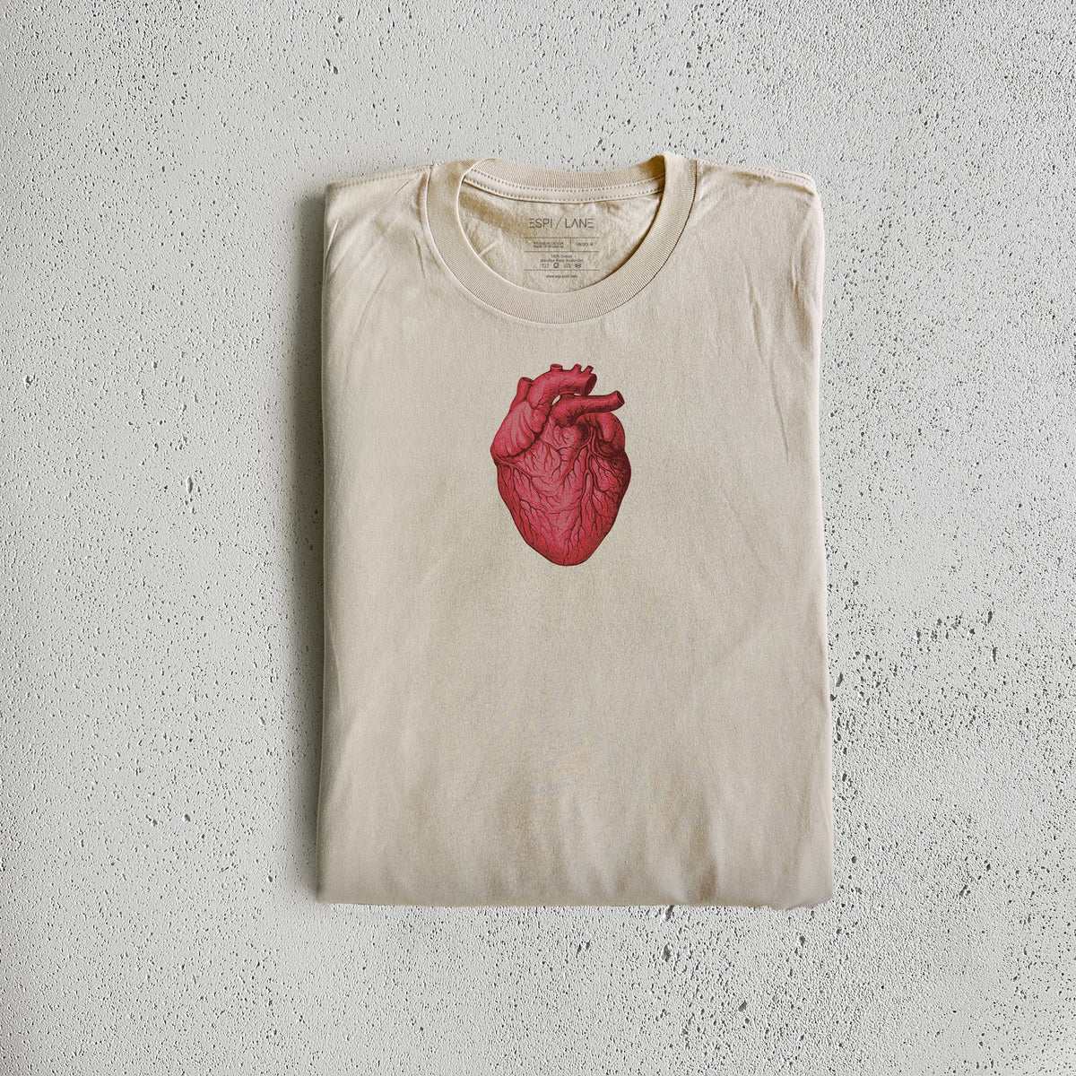 Anatomical Heart Graphic T-Shirt-ESPI LANE