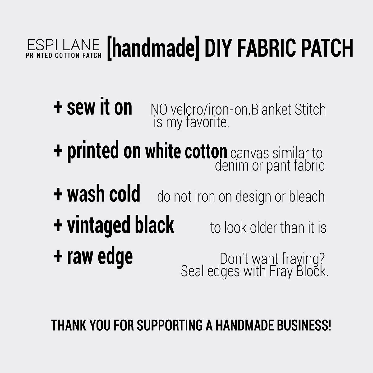 Angel & Dead Child DIY Handmade Sew on Fabric Patches-ESPI LANE