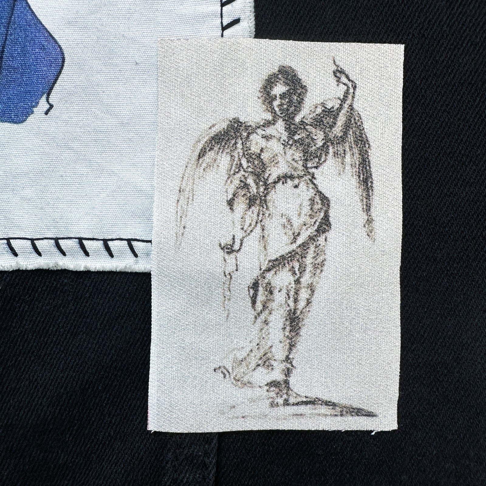 Angel Standing Sketch Sew-On Fabric Patch-ESPI LANE