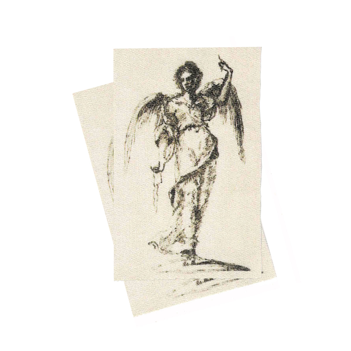 Angel Standing Sketch Sew-On Fabric Patch-ESPI LANE