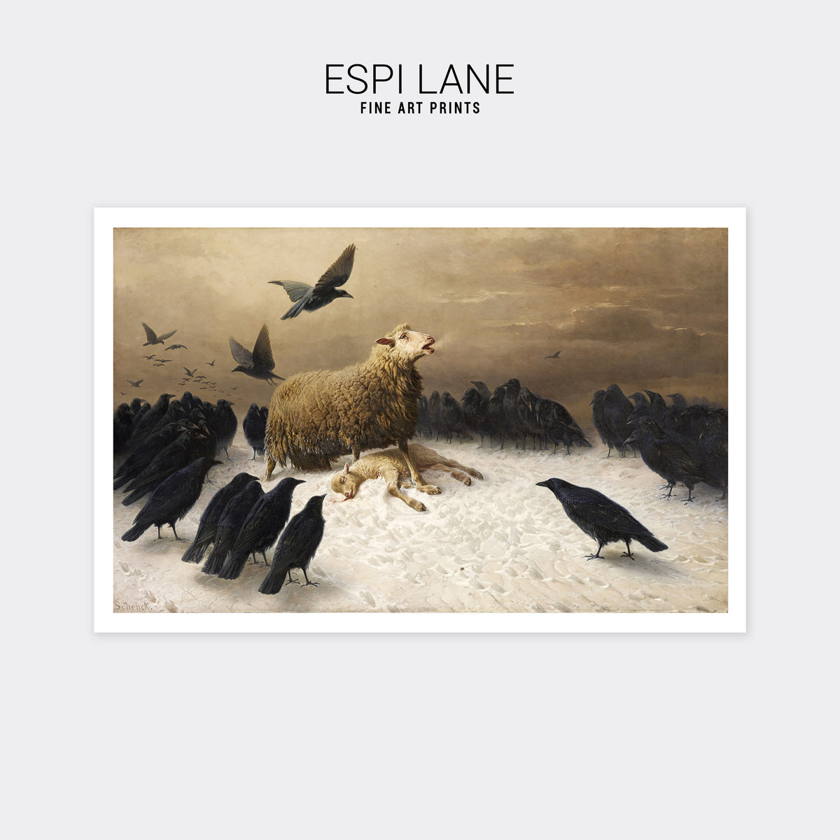 Anguish Lamb Mother Fine Art Print-ESPI LANE