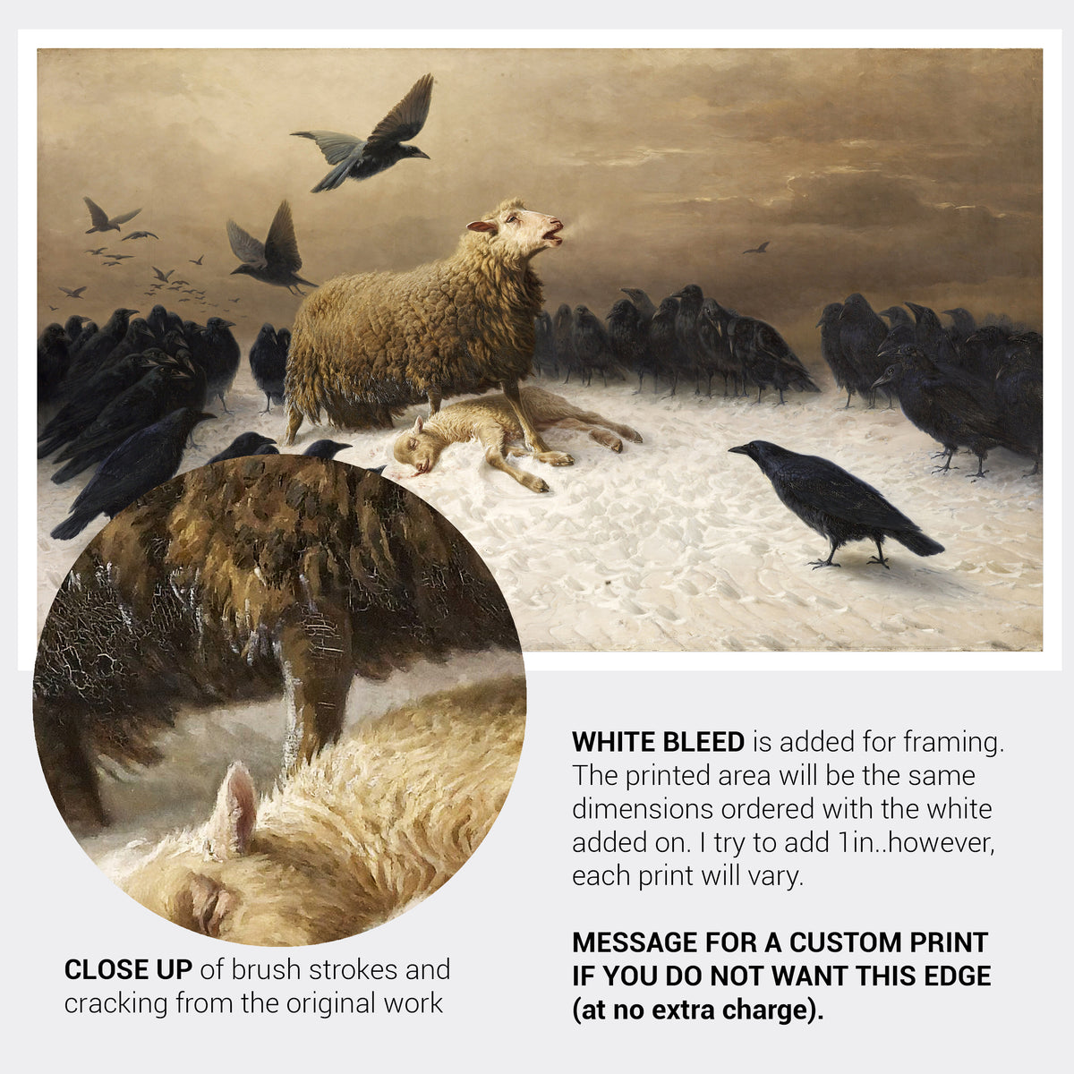 Anguish Lamb Mother Fine Art Print-ESPI LANE