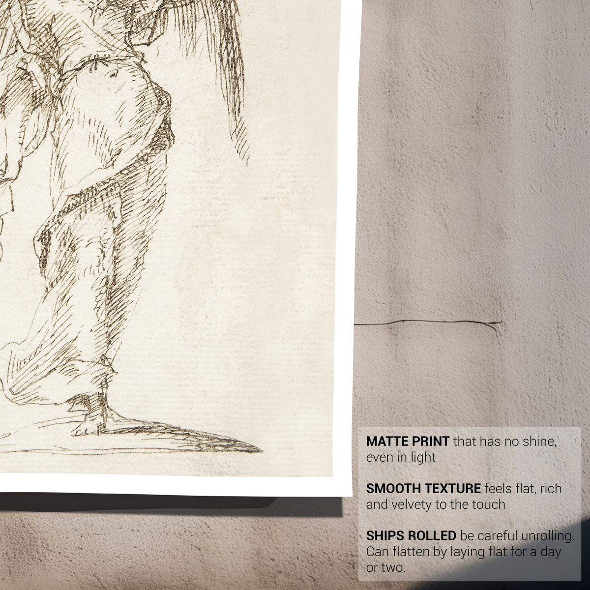 Antique Sketch Angel Fine Art Print-ESPI LANE