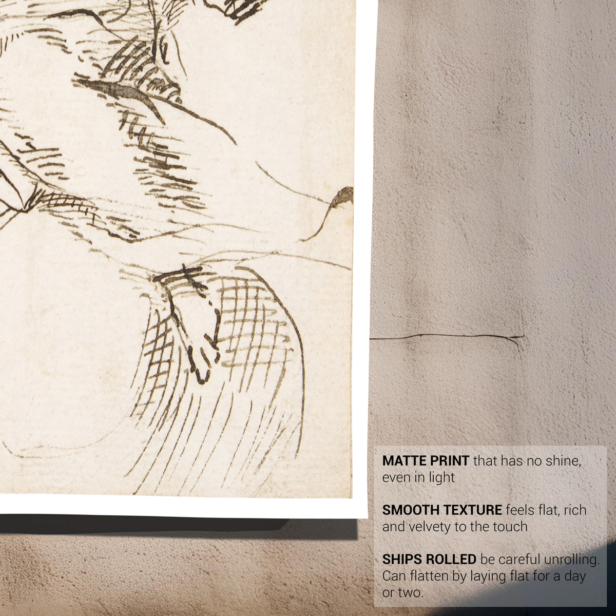 Antique Sketch Angel in the Clouds Fine Art Print-ESPI LANE