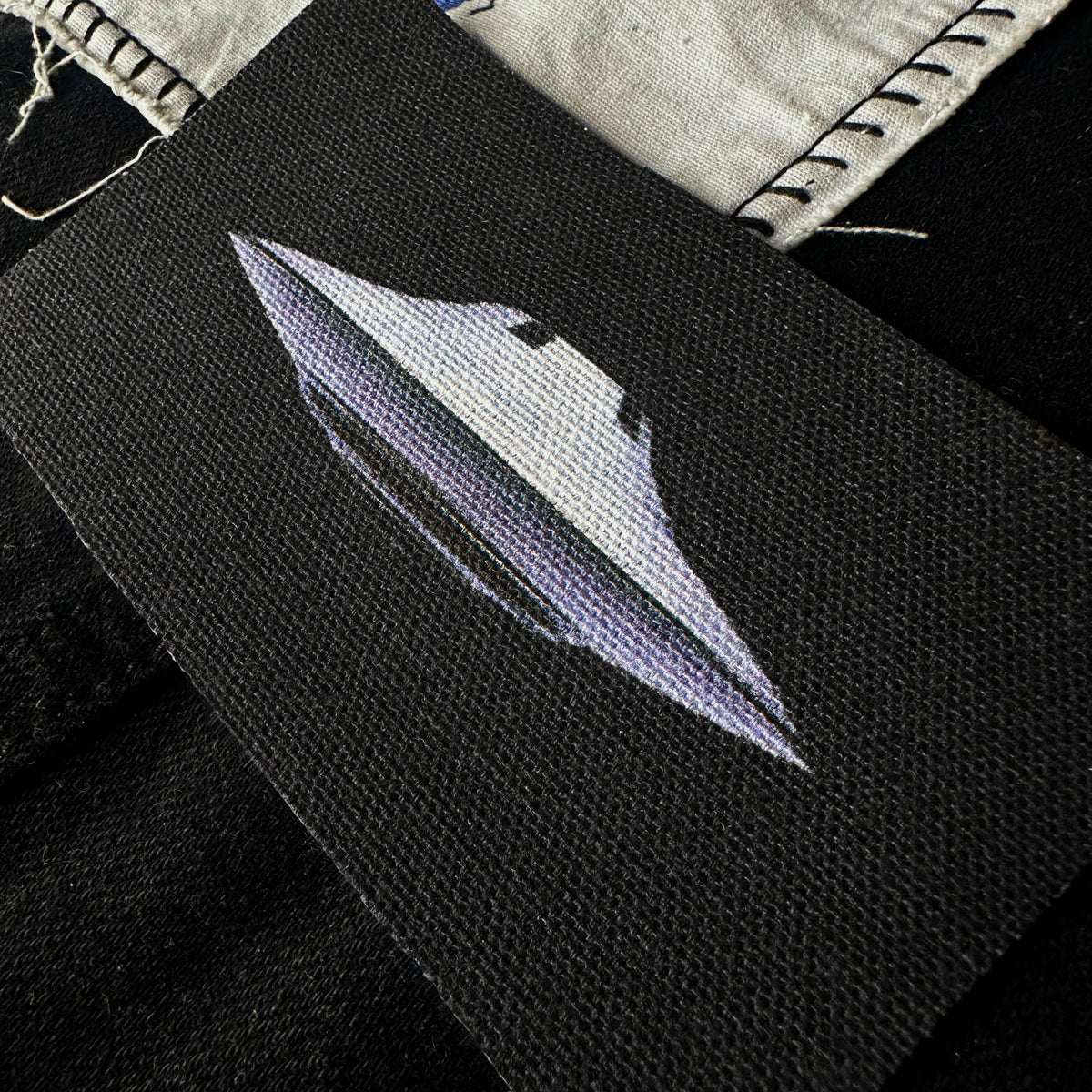 Black UFO Sew on Fabric Patch-ESPI LANE