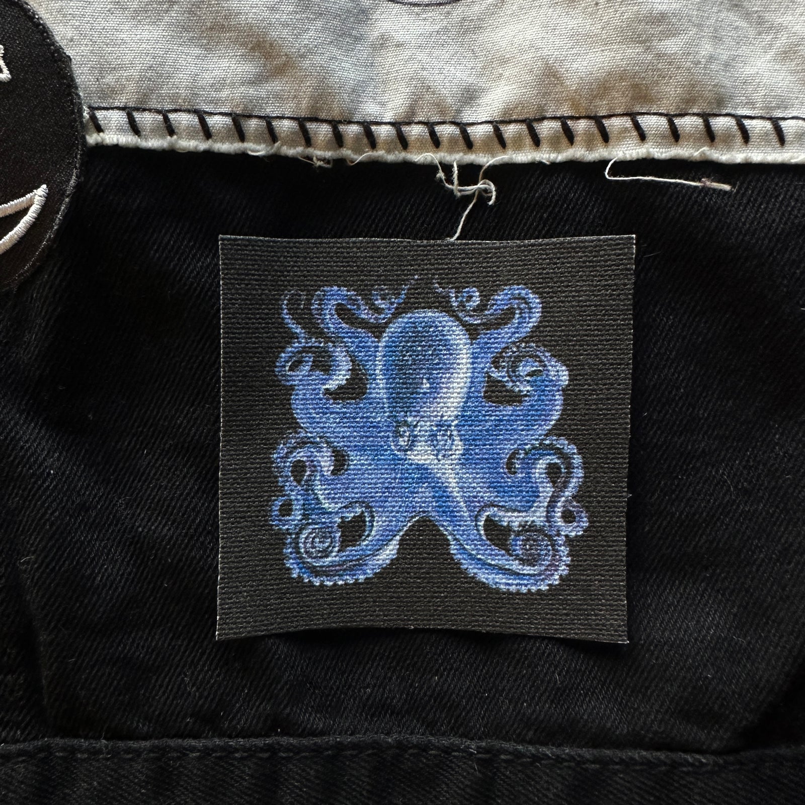Blue Octopus Fabric Sew On Patch-ESPI LANE