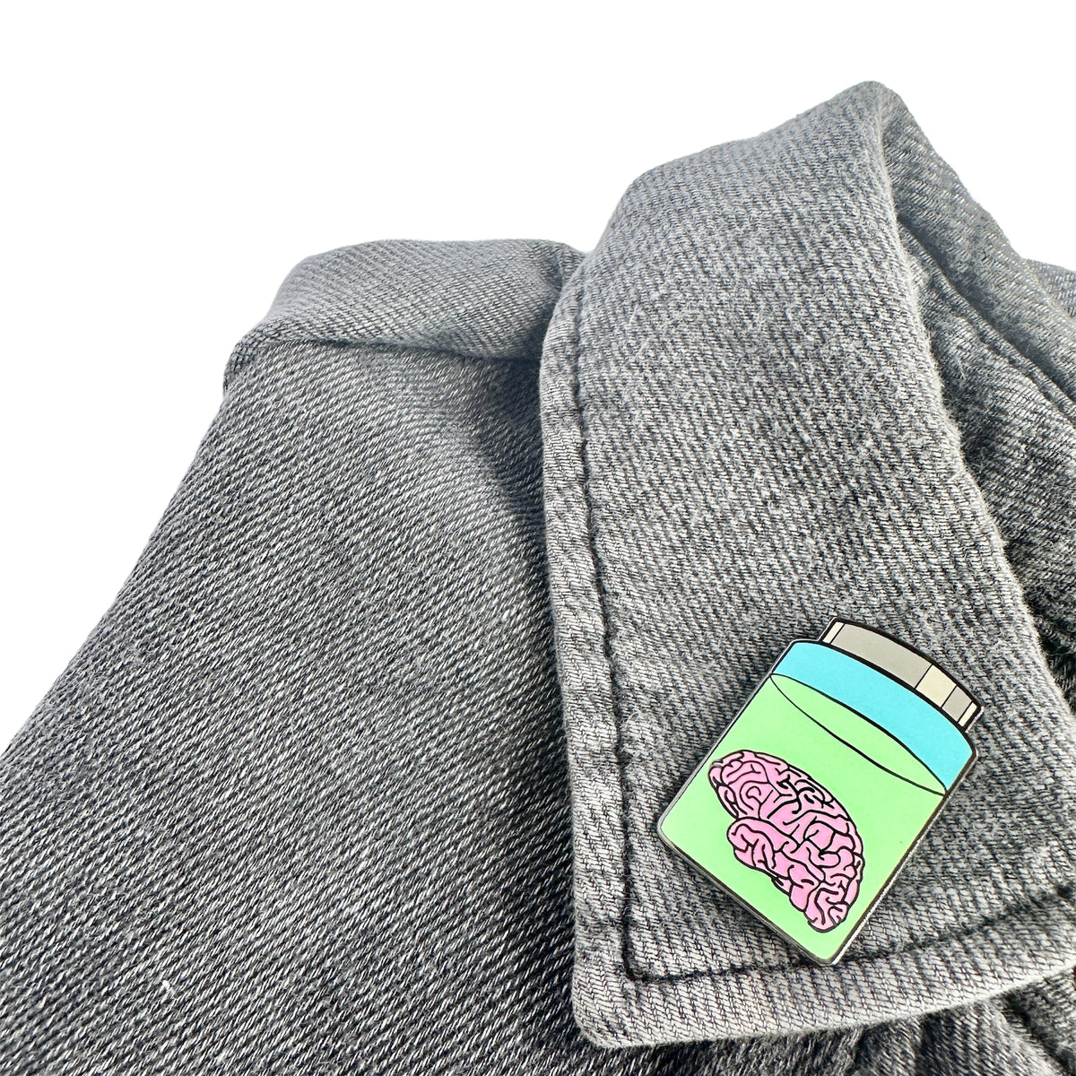 Brain in a Jar Enamel Lapel Pin-ESPI LANE