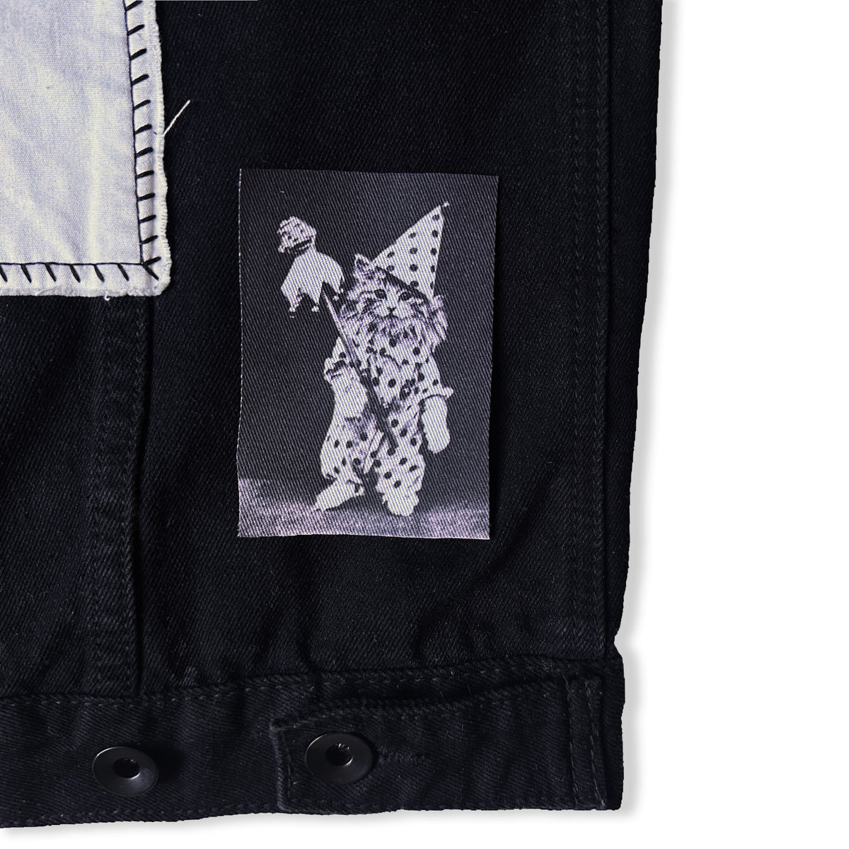 Cat Jester Clown Fabric Sew On Patch-ESPI LANE