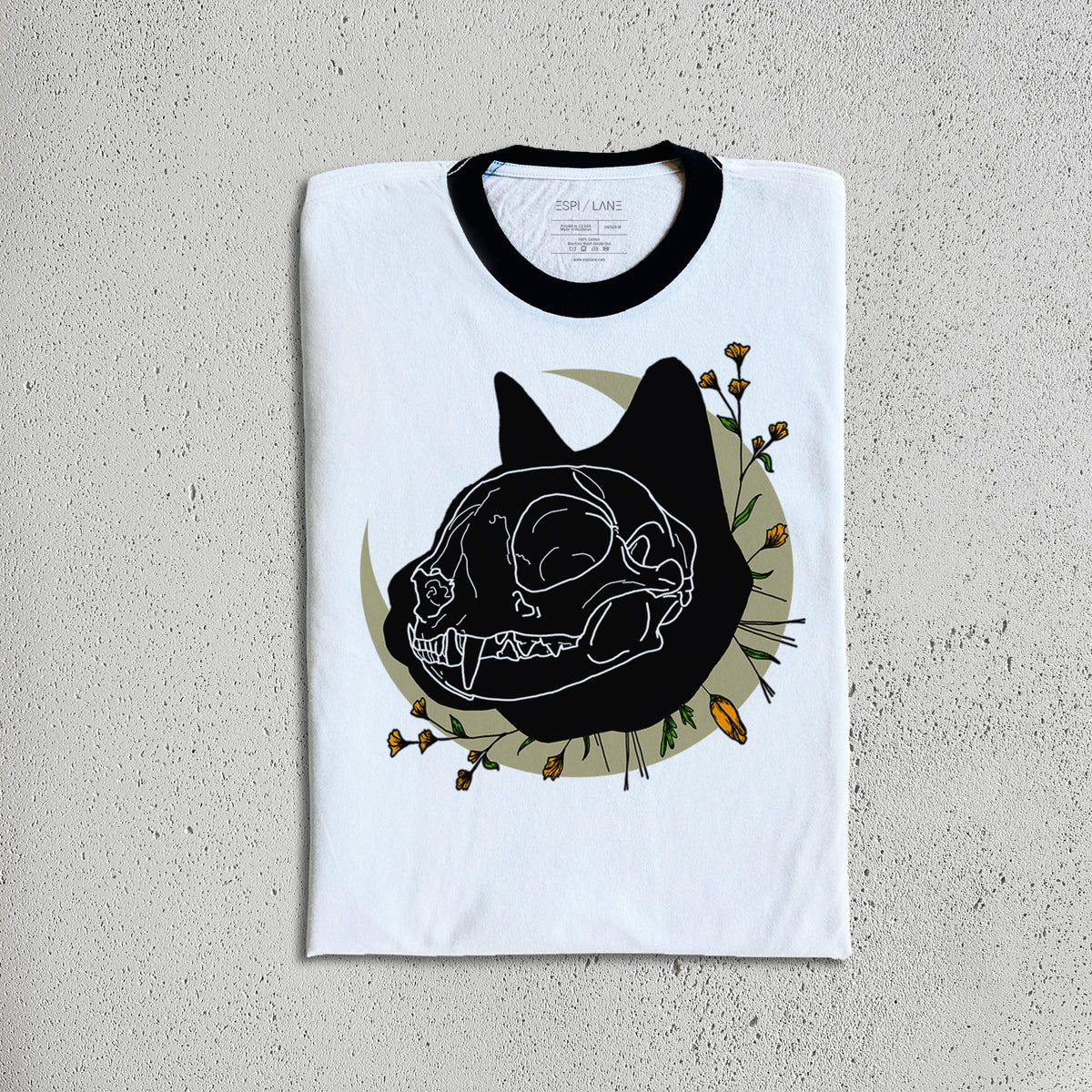 Cat Skull Moon Magica Tee-ESPI LANE