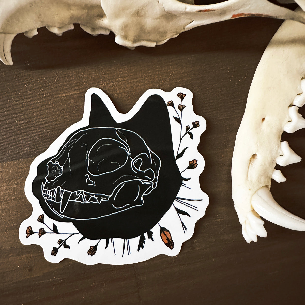 Cat Skull Decal Sticker