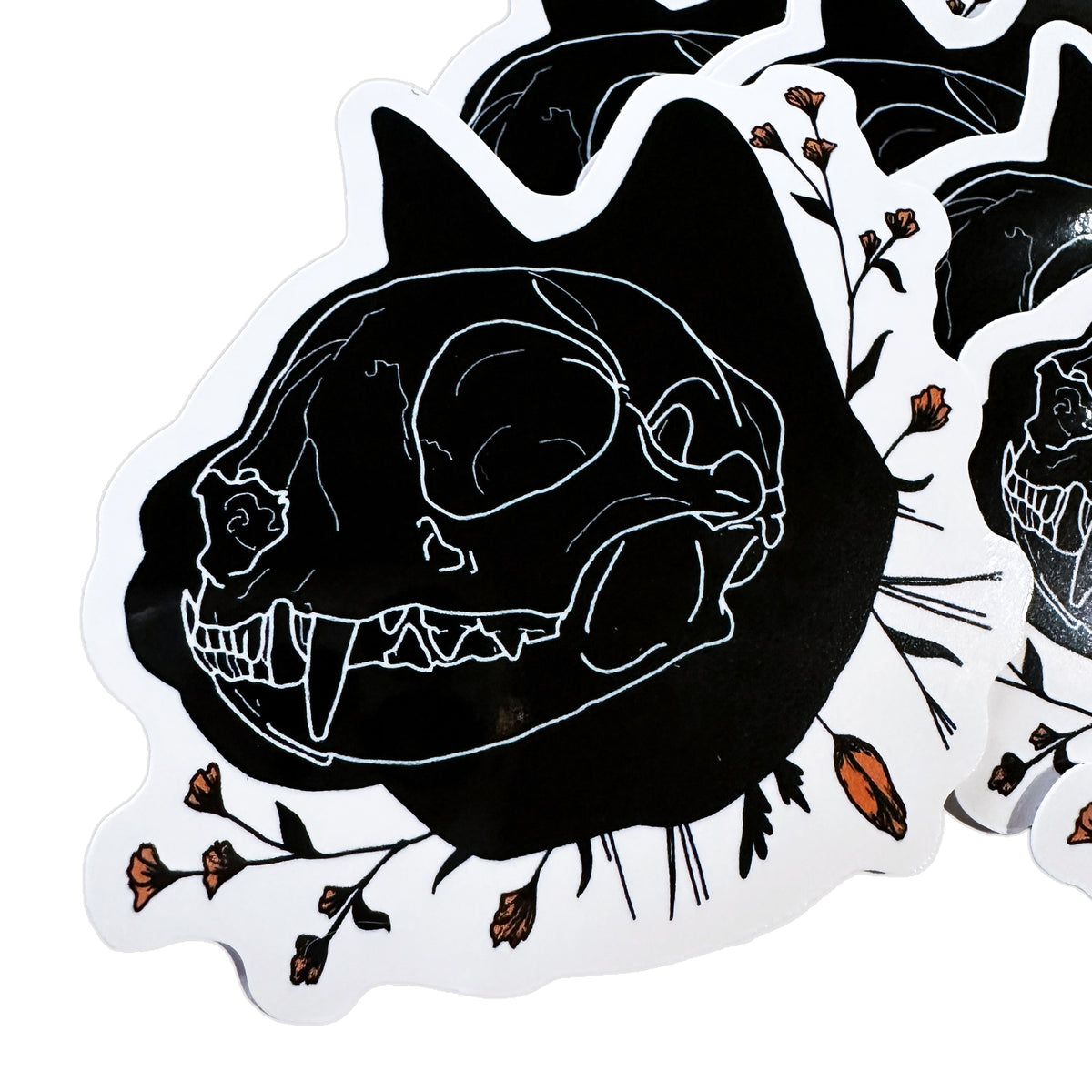 Cat Skull Decal Sticker