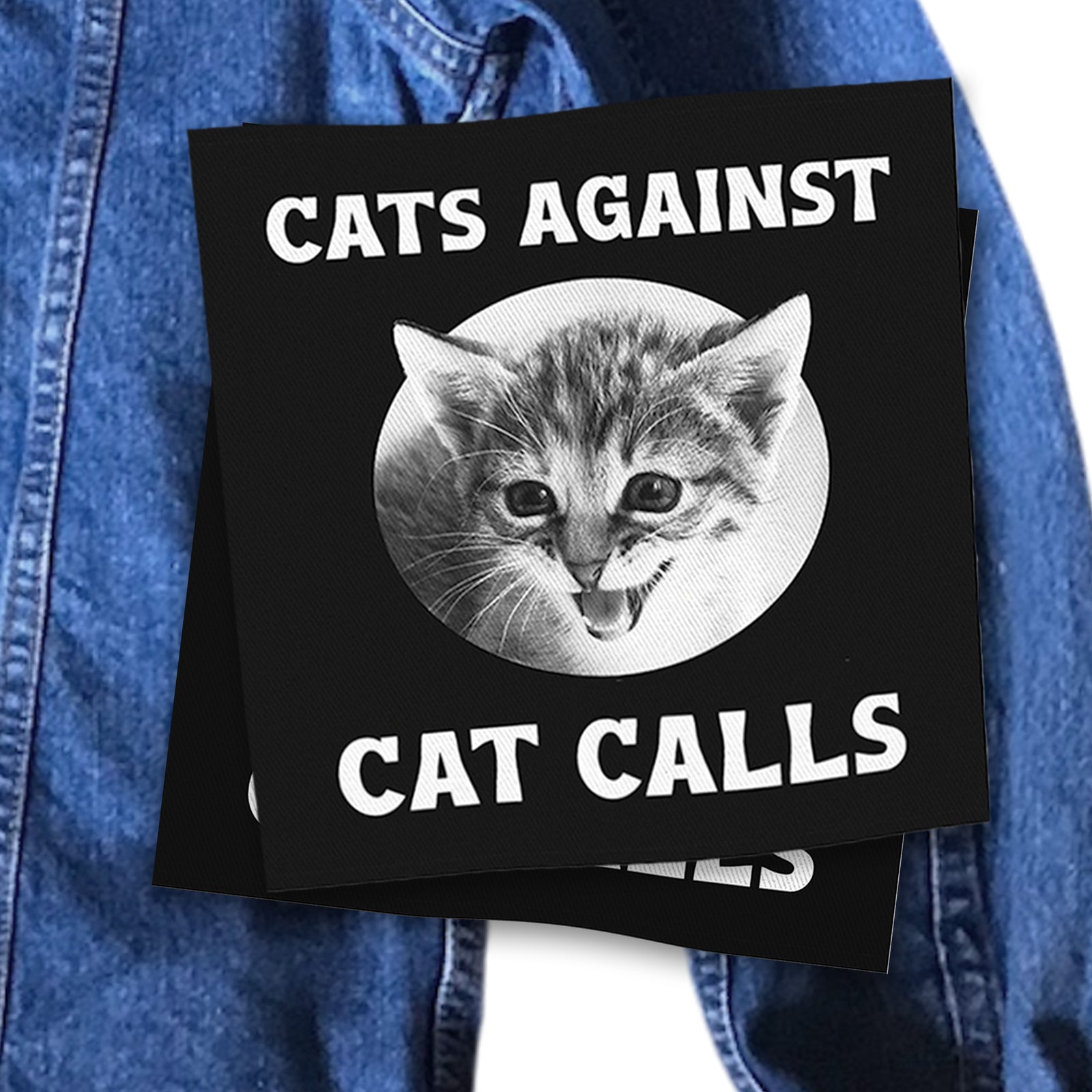 Cats Against Cat Calls Large Sew-On Jacket Patch-ESPI LANE