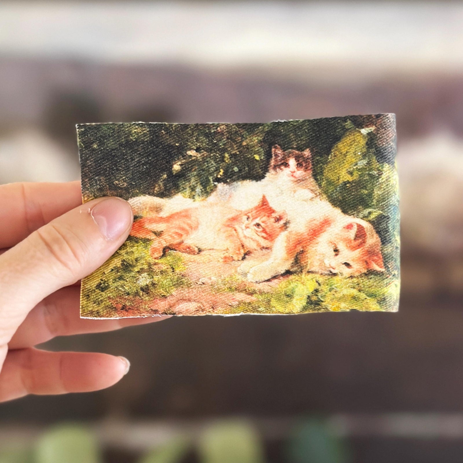 Cottagecore Cat with Kittens Sew On Patch-ESPI LANE