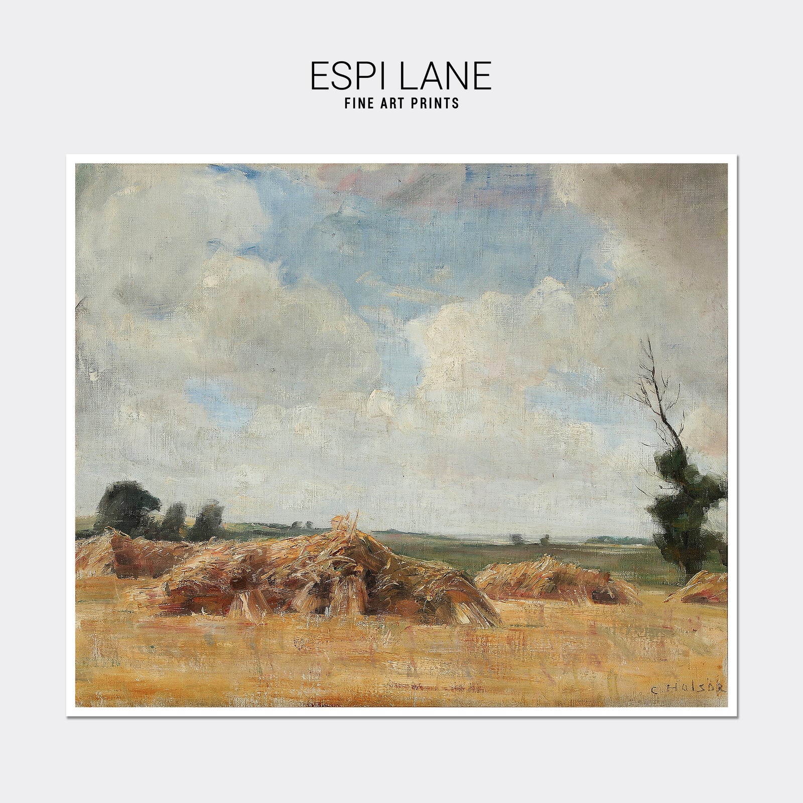 Countryside Landscape Carl Holsoe Fine Art Print-ESPI LANE