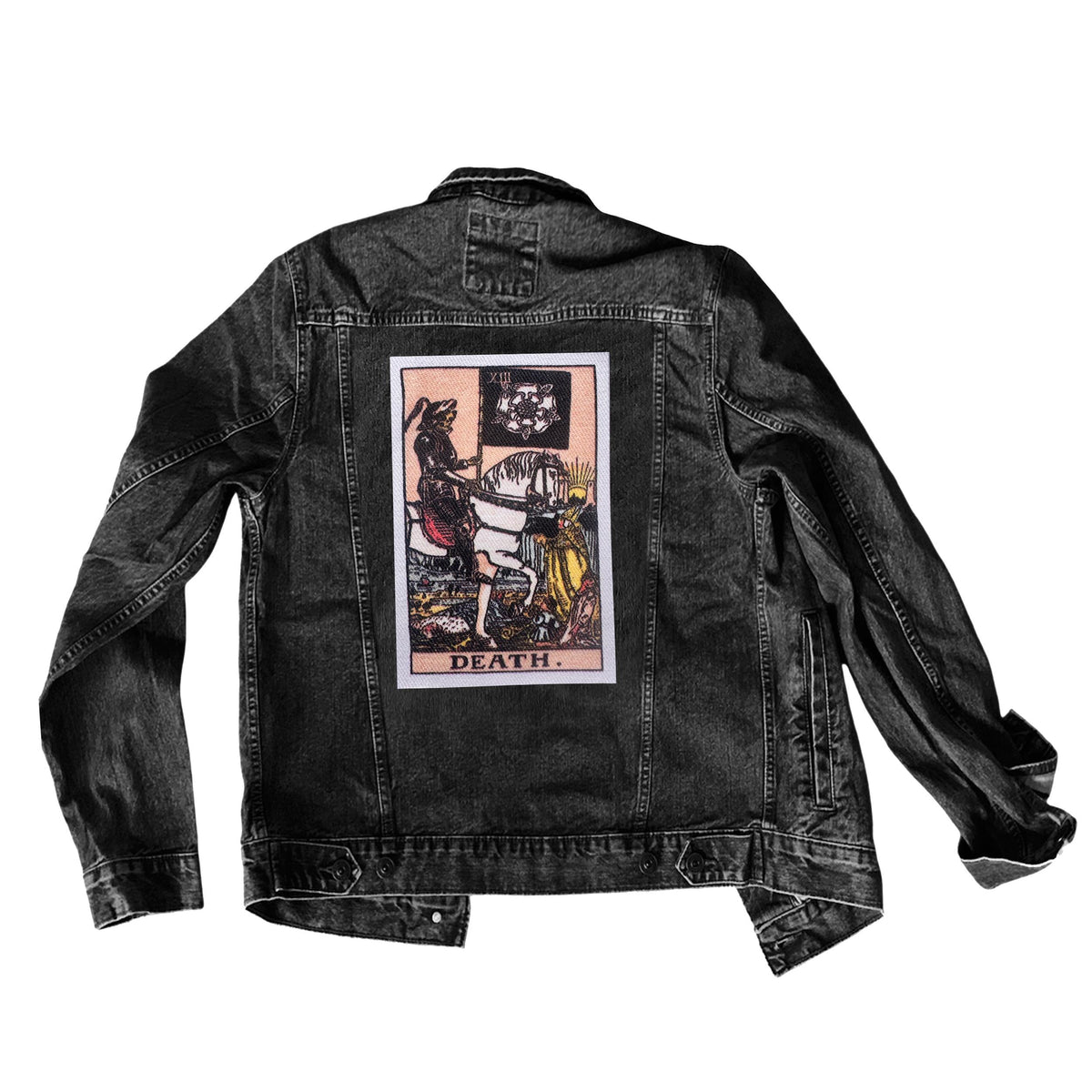 Death Tarot Card Large Sew-On Jacket Back Patch-ESPI LANE