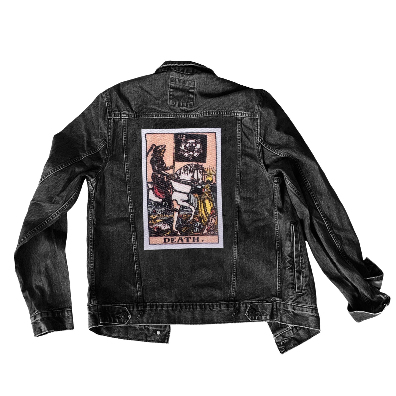 Death Tarot Card Large Sew-On Jacket Back Patch-ESPI LANE