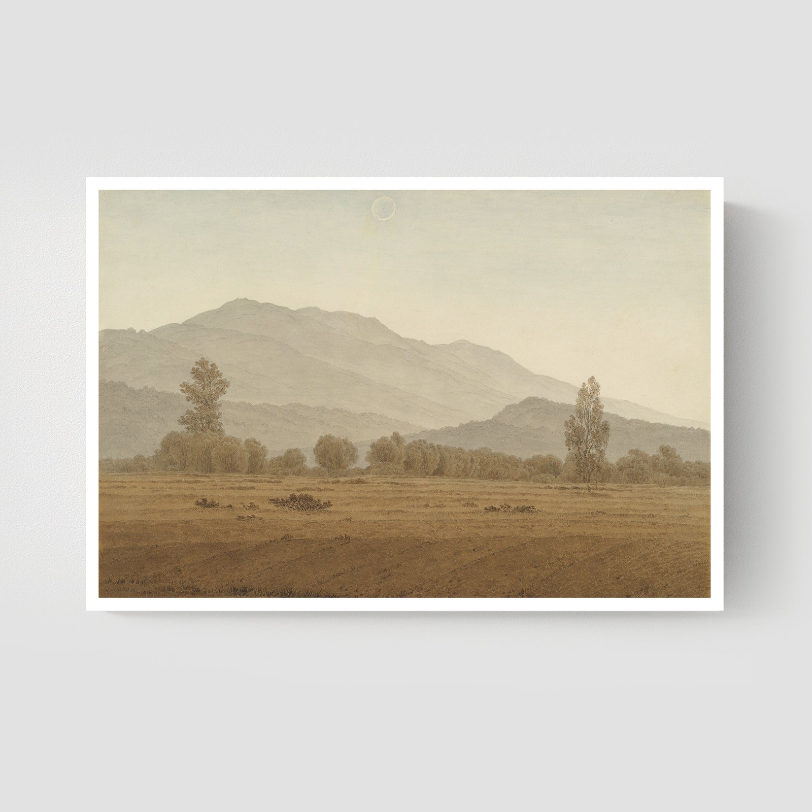 Dreamy Eclipse Over the Mountains Landscape Fine Art Print-ESPI LANE