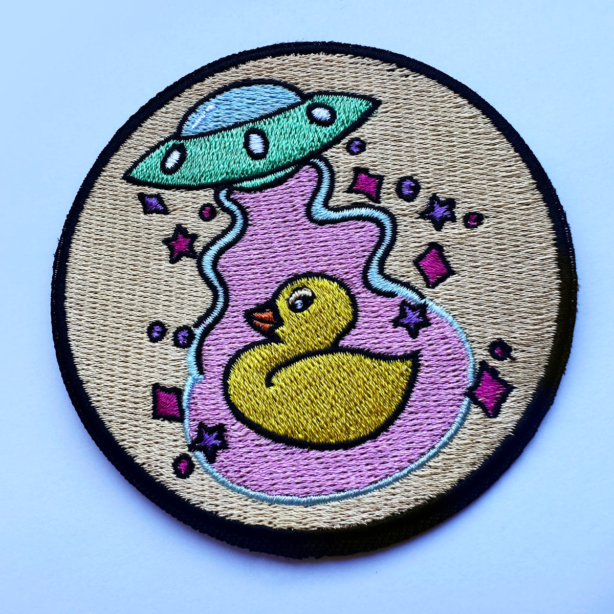 UFO Rubber Ducky Iron On Patch