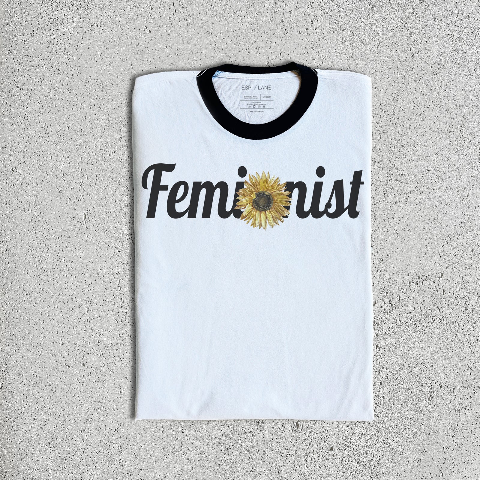 Feminist Sunflower Graphic Tee-ESPI LANE