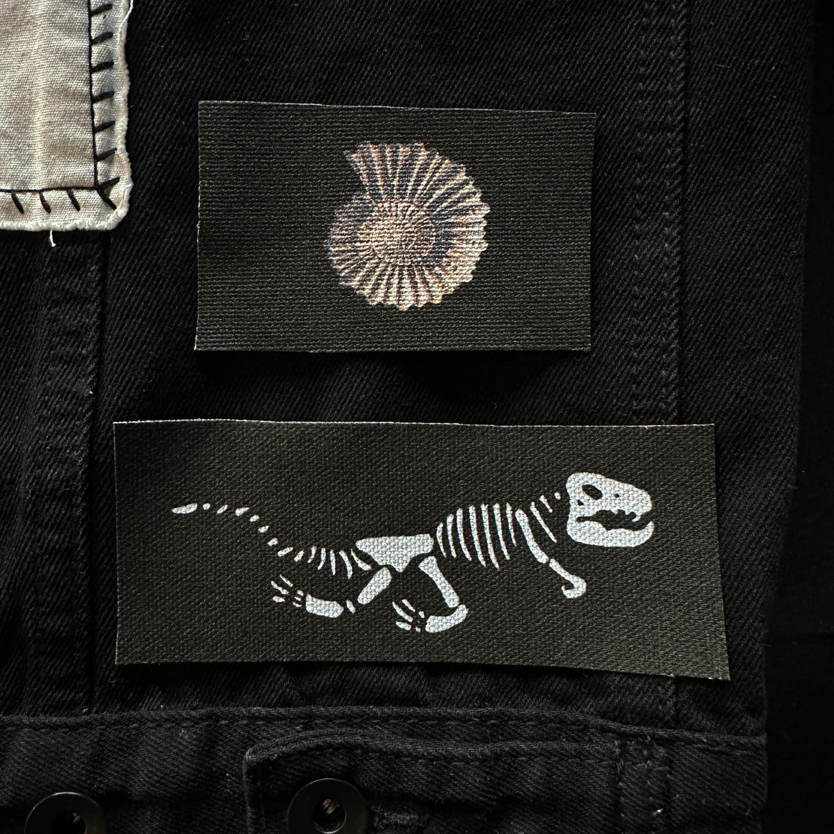 Fossil Skeleton Fabric Patch Set-ESPI LANE