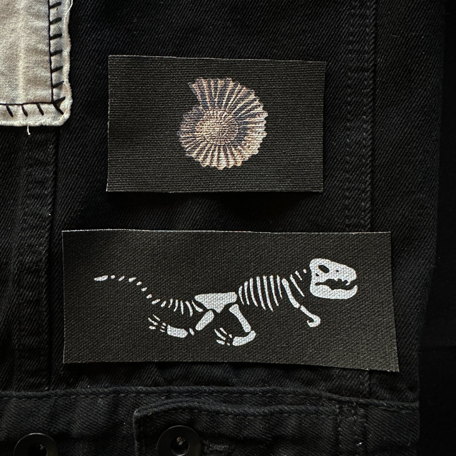 Fossil Skeleton Fabric Patch Set-ESPI LANE