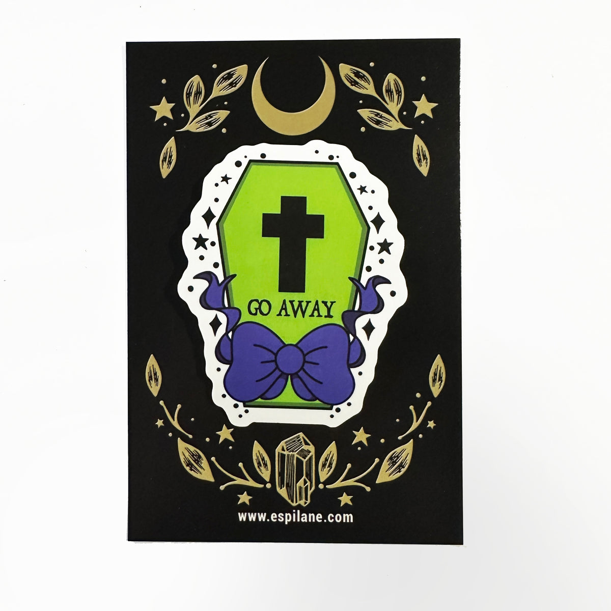 Go Away Coffin Sticker