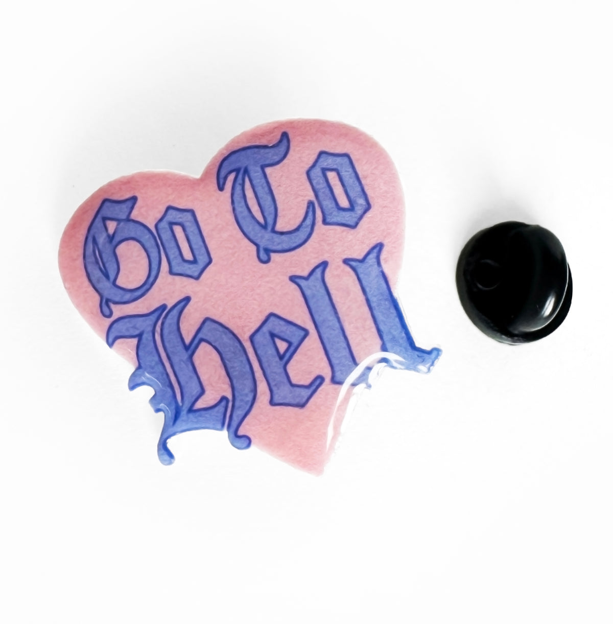 Go To Hell Heart Lapel Pin