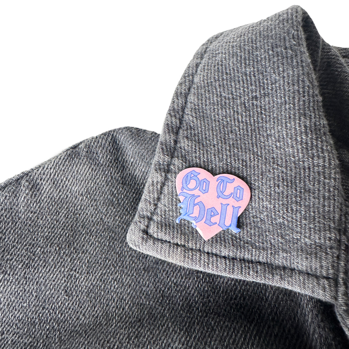 Go To Hell Heart Lapel Pin