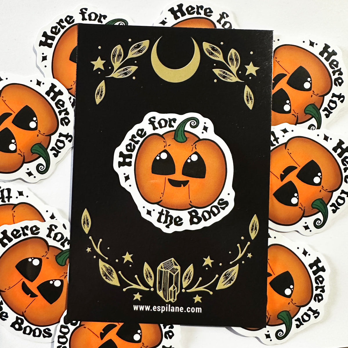 Here For the Boos Pumpkin Sticker