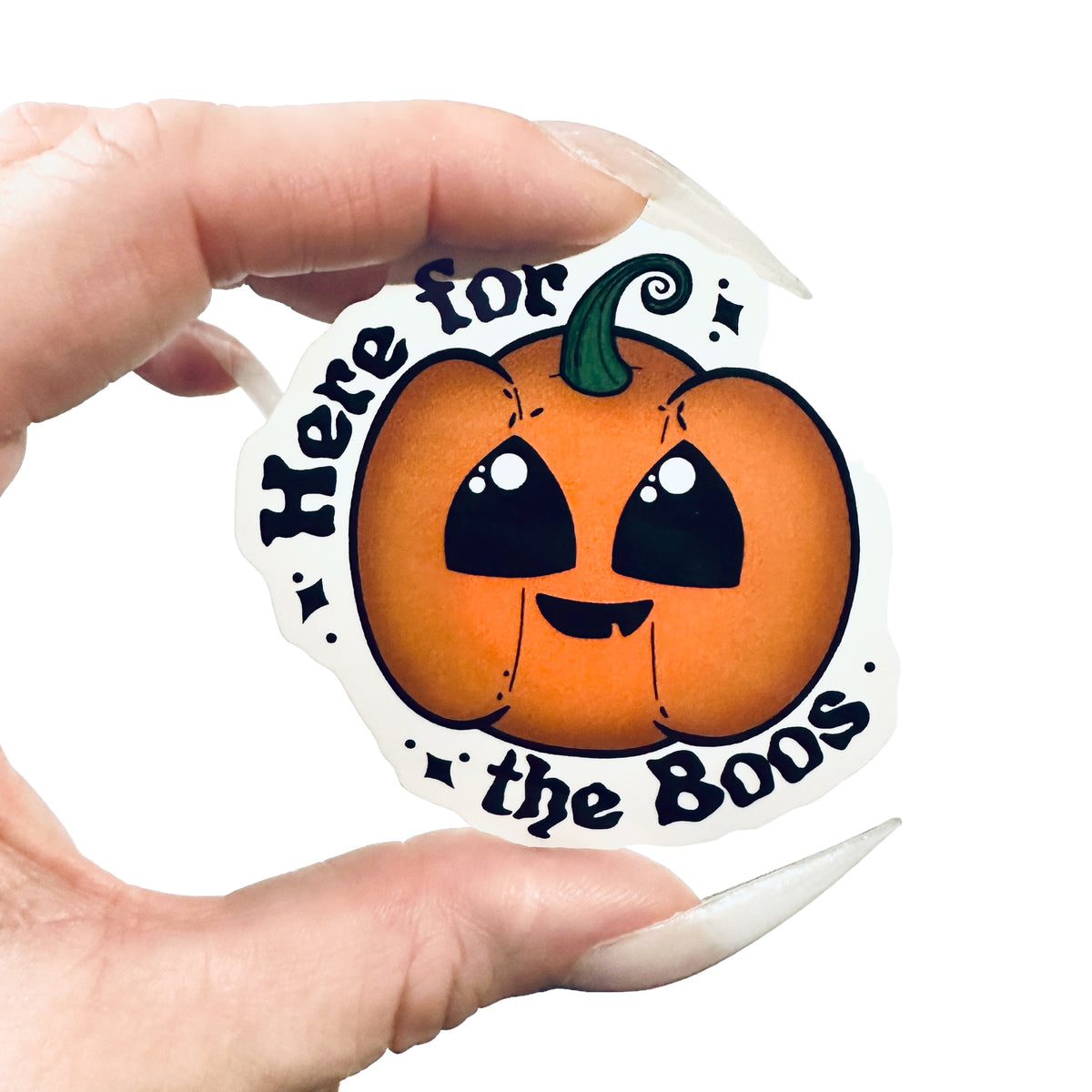 Here For the Boos Pumpkin Sticker