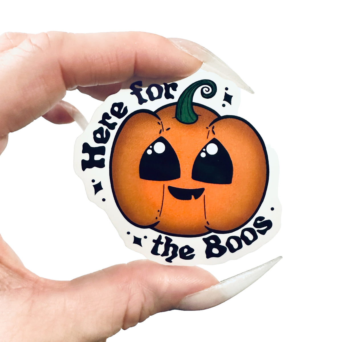 Here For the Boos Pumpkin Sticker-ESPI LANE