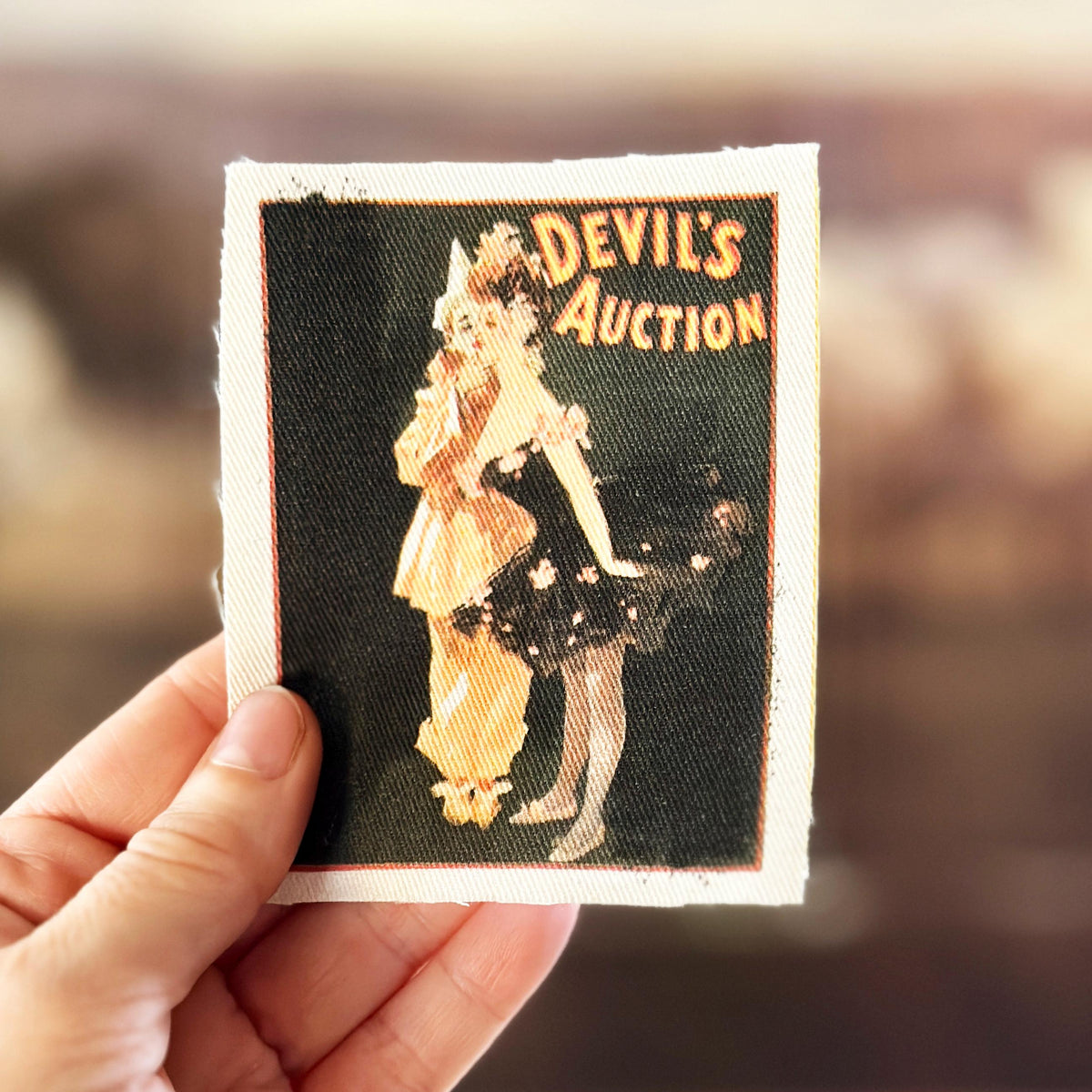 Devils Auction Fabric Sew-On Patch