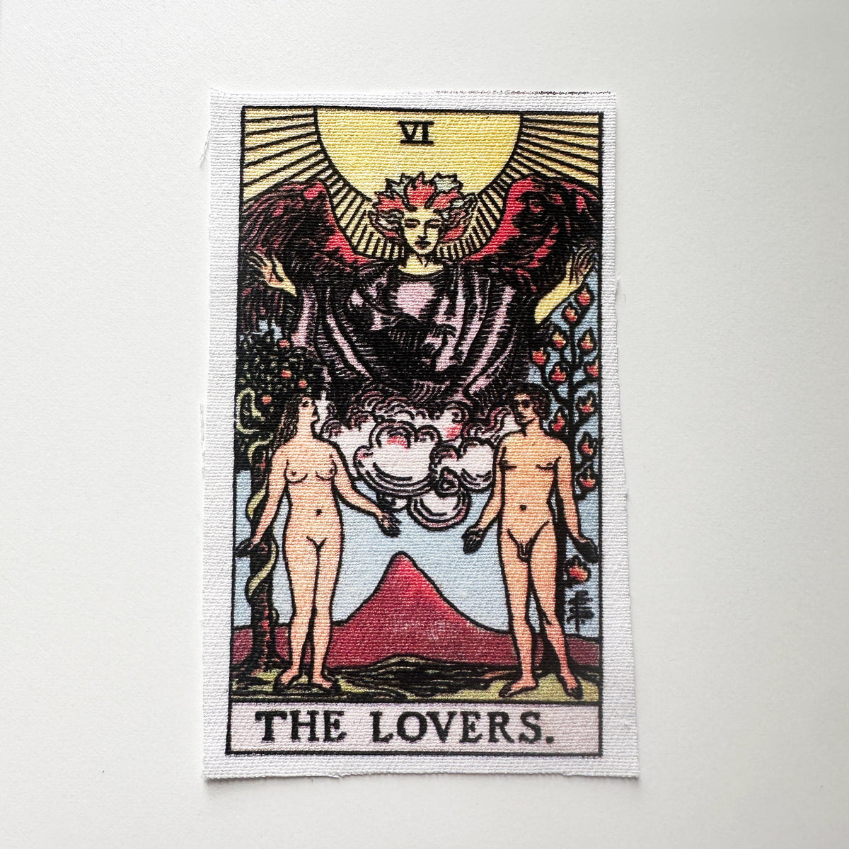The Lovers Tarot Card Large Jacket Back Patch