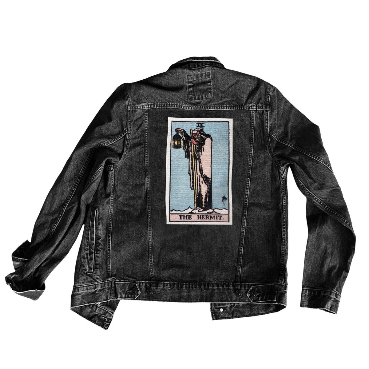 The Hermit Tarot Card Large Jacket Back Patch