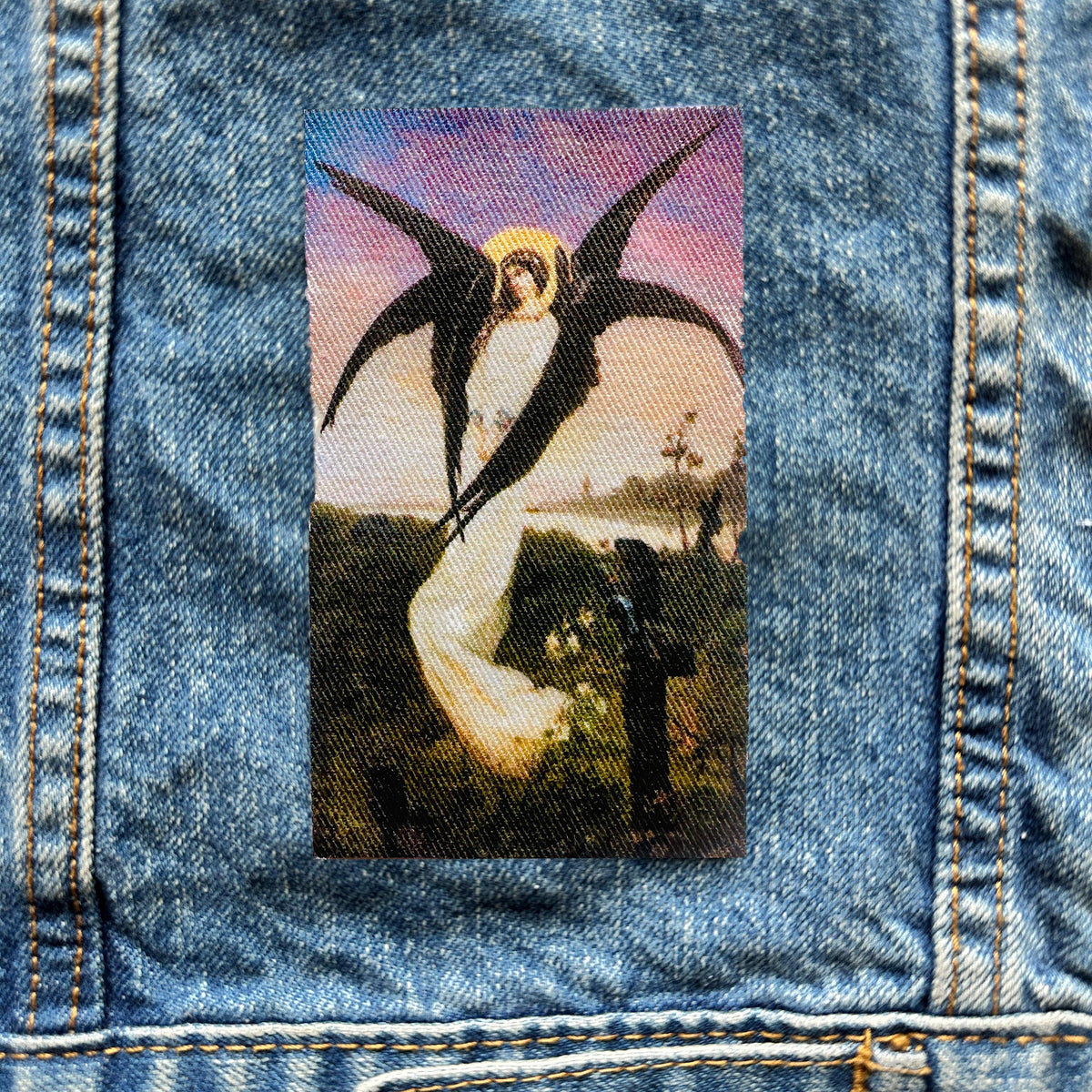 Angel of Sadness Sew On Fabric Patch