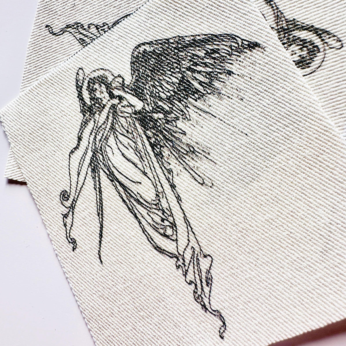 Angel and Child Fabric Sew-On Patch