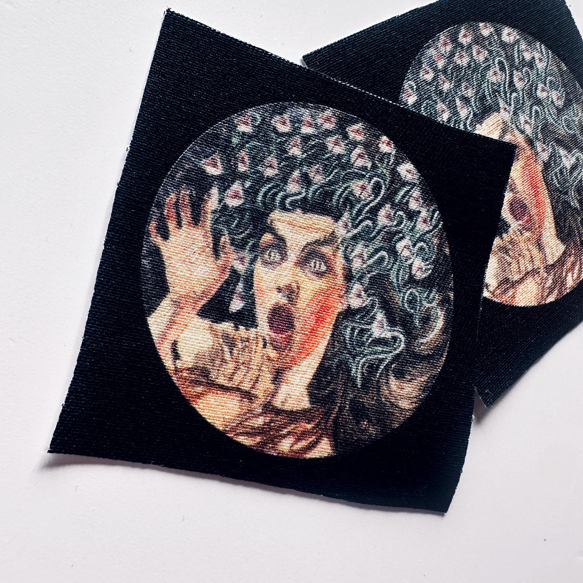 Medusa Sew On Cotton Fabric Patch