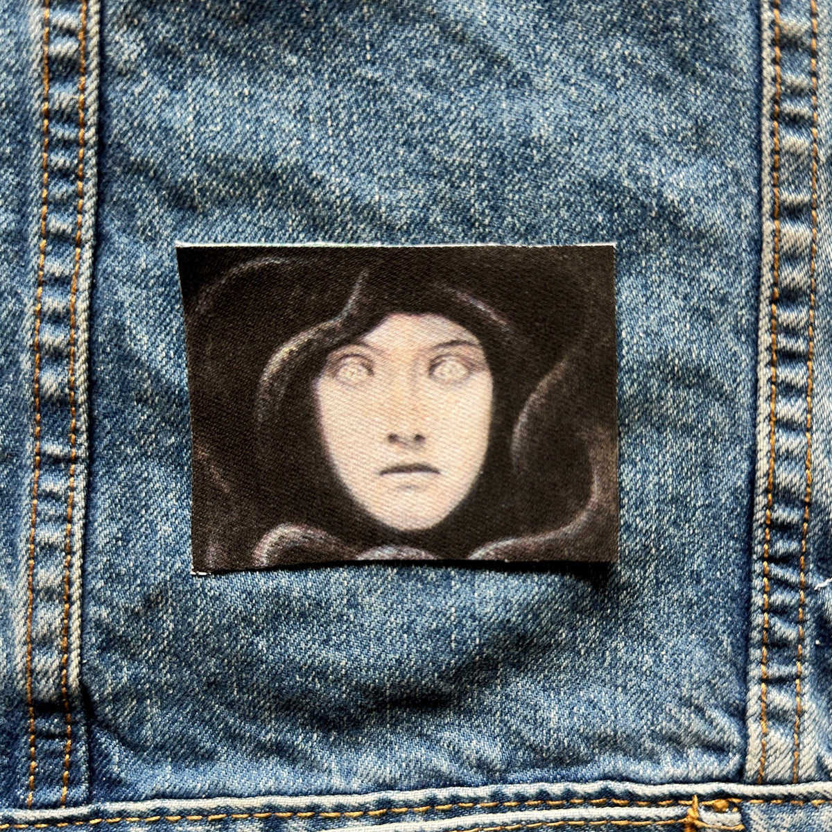 Sew-On Medusa Cotton Fabric Patch