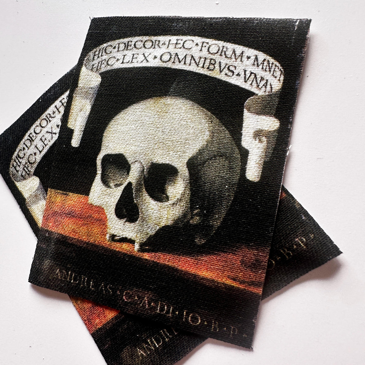 Memento Mori Skull Sew-On Fabric Patch