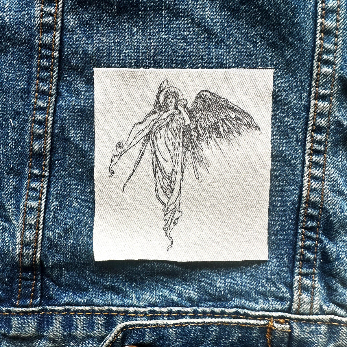 Angel and Child Fabric Sew-On Patch