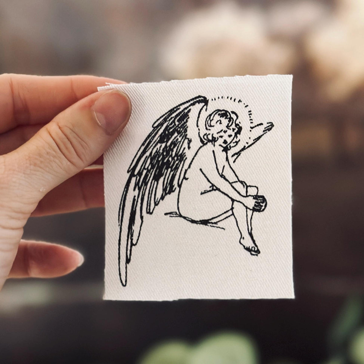 Cute Angel Sew On Cotton Fabric Patch